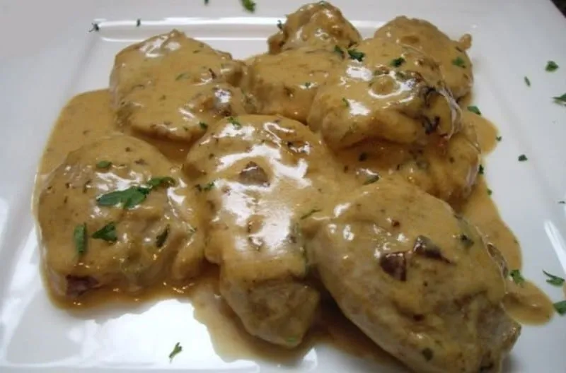 Filetto di maiale al pepe verde